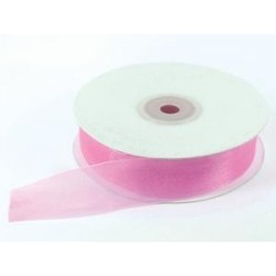 Ruban Organza, Rose 25 mm