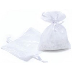 10 Sachets en organdi "Blanc"