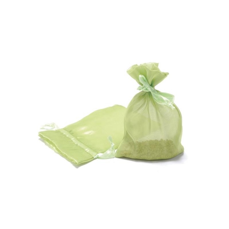 10 Sachets en organdi "Vert"