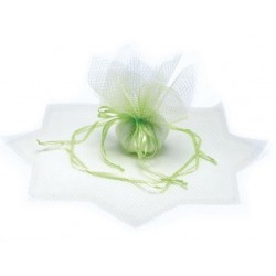 Tulle en filet à sachet avec tirant Vert