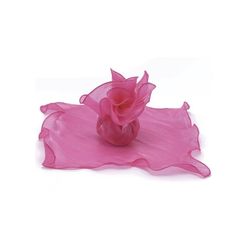 Tulle en organdi effet soie Fuchsia