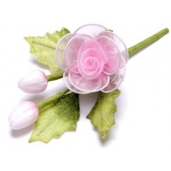 Bouquet Rose et 2 boutons