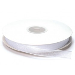 Ruban Organza, Blanc 10 mm