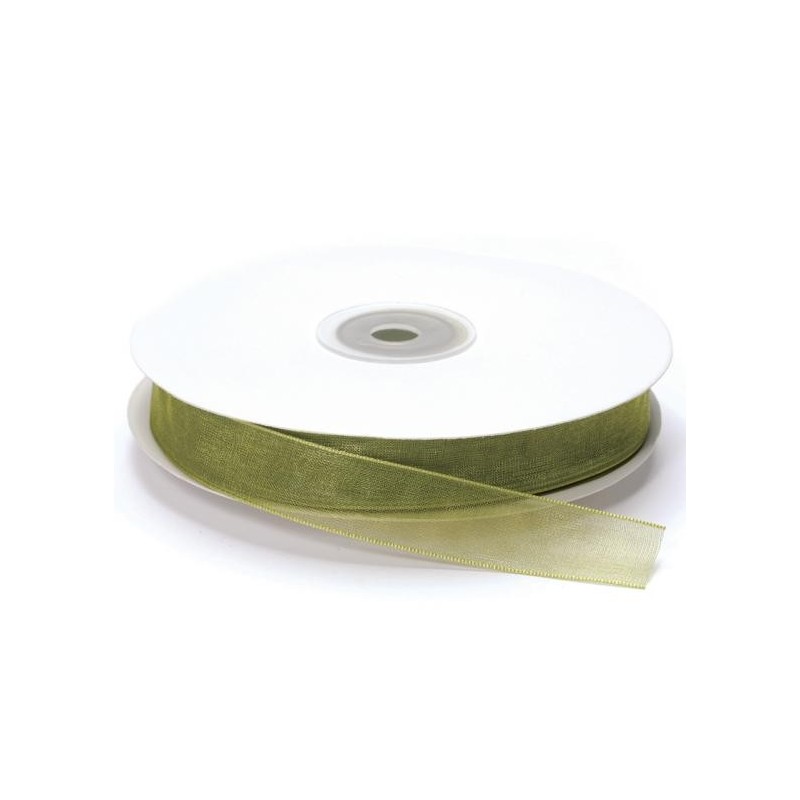 Ruban Organza, Vert jardin, 15 mm