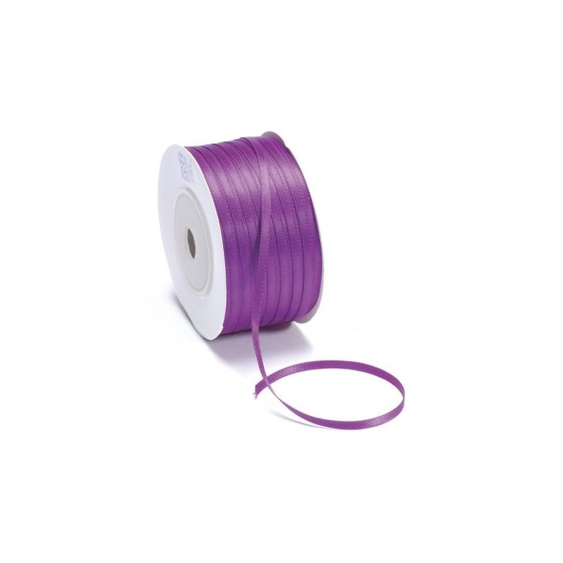 Ruban Satin double face, Violet, 10 mm