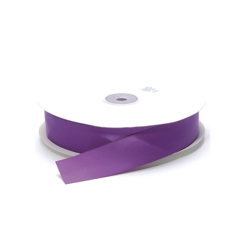 Ruban Satin double face, Violet, 25 mm