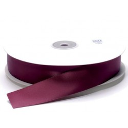 Ruban Satin double face, Bordeaux, 25 mm