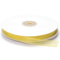 Ruban Organza, Jaune, 10 mm