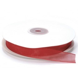 Ruban Organza, Rouge, 15 mm