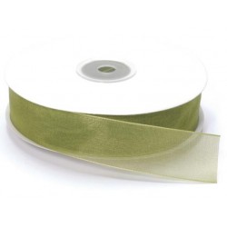 Ruban Organza, Vert jardin, 25 mm