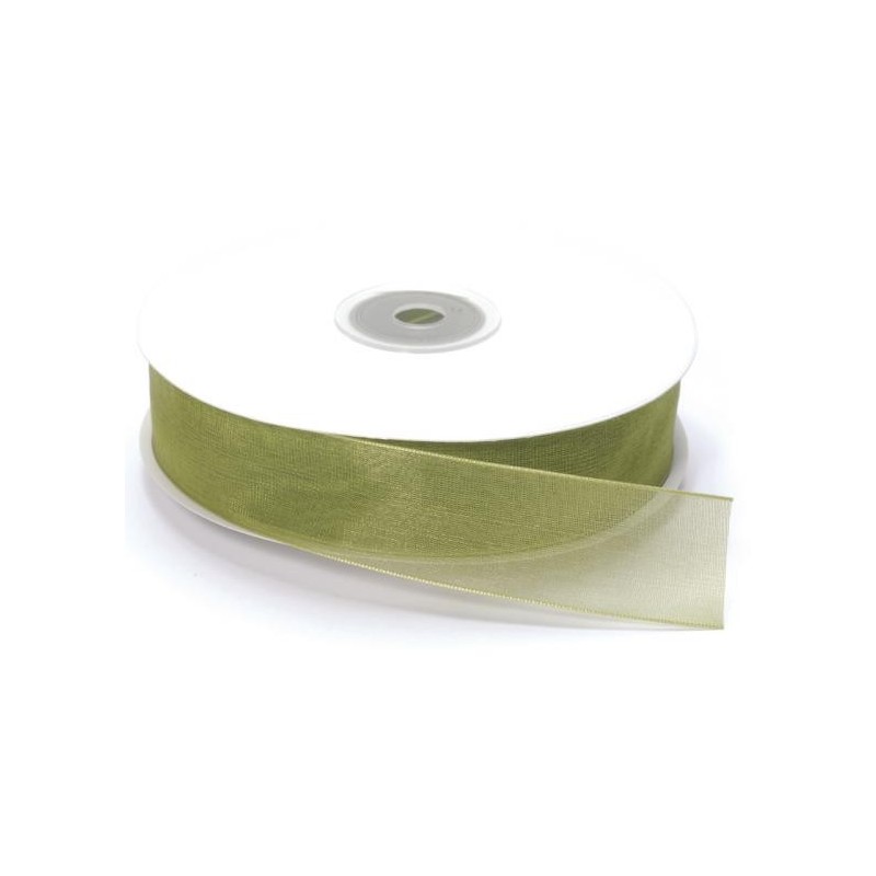 Ruban Organza, Vert jardin, 25 mm