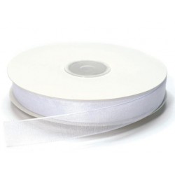 Ruban Organza, Blanc, 15 mm