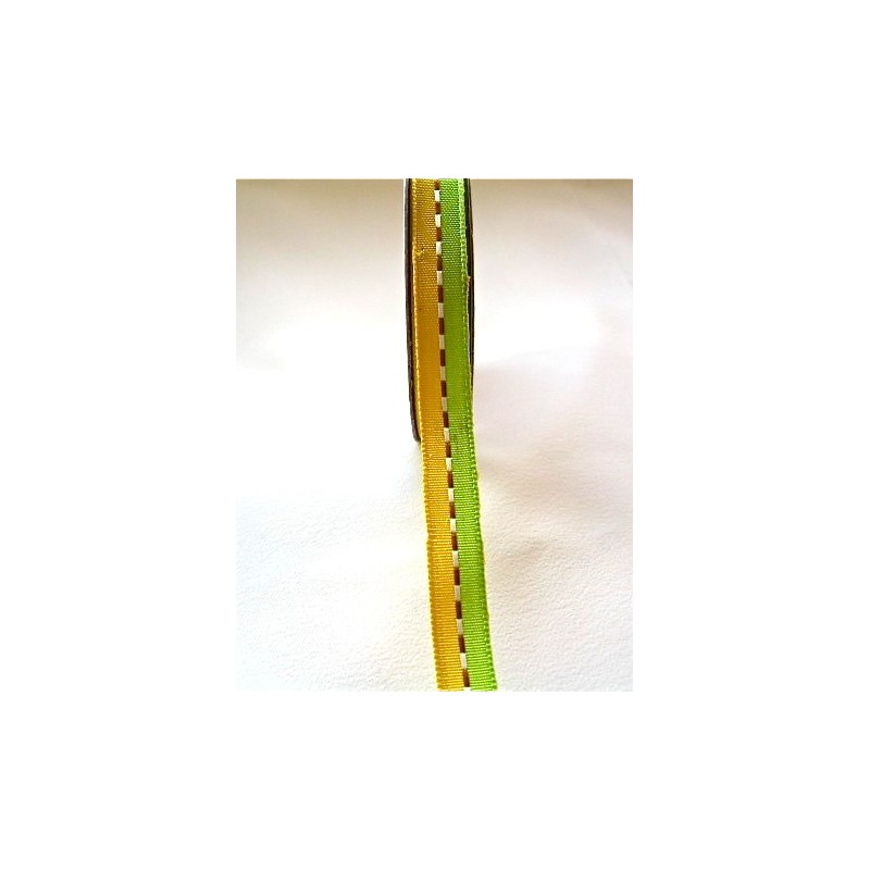 Ruban Vert et jaune, 10 mm