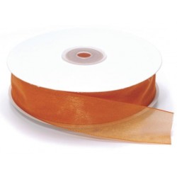 Ruban Organza, Orange, 25 mm