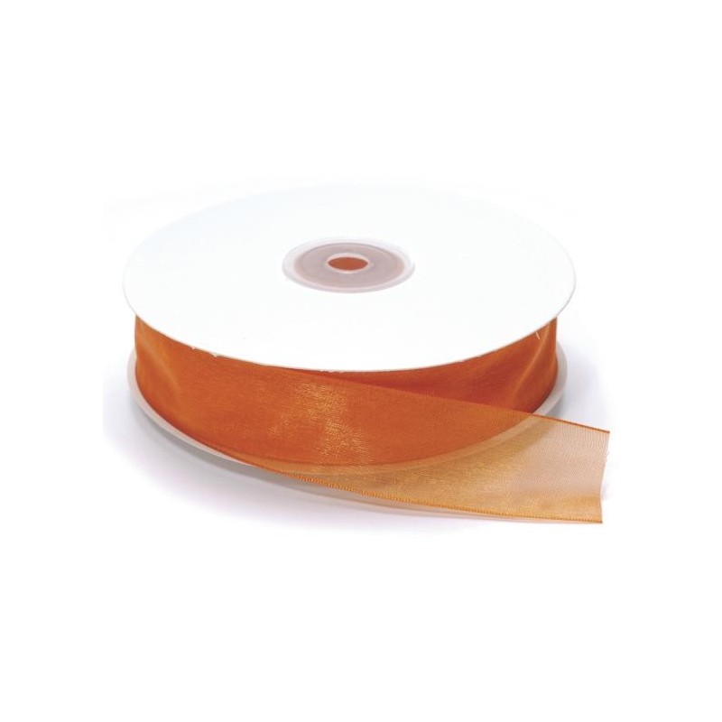 Ruban Organza, Orange, 25 mm