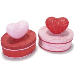 Set de 2 boîtes rondes "Coeur"