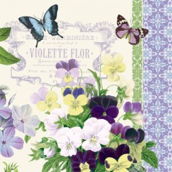 20 Serviettes en papier "Violettes"