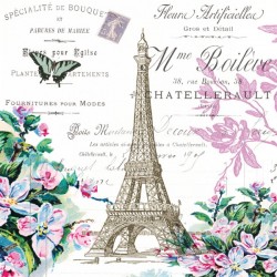 20 Serviettes en papier "Tour Eiffel"