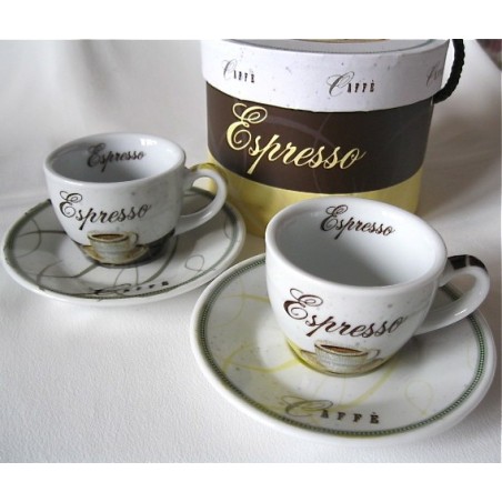 Set De 2 Tasses Espresso Mr. Wonderful Avec Messages D'amour - Céramique 90 Ml - Idée Cadeau Romantique