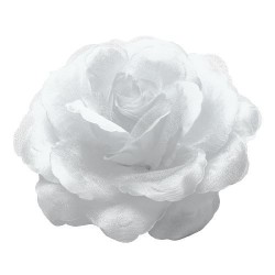 Rose en tissu blanc