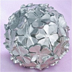 Bougie Boule de Trèfle Argent