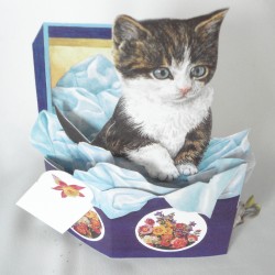 Carte en 3D "Chaton"