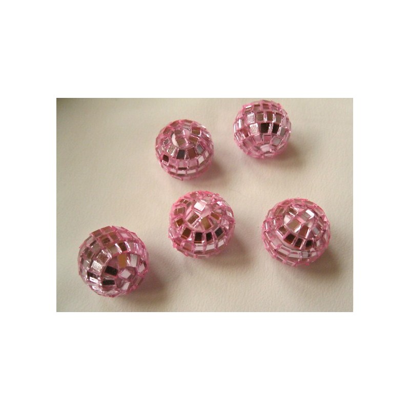 4 Mini boules à facettes argentées 3,5 cm - Vegaooparty