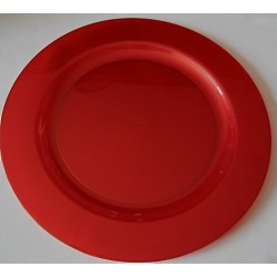 10 assiettes rondes Rouge...