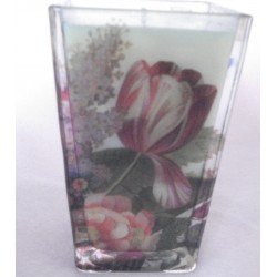 Bougie Verre Décoré "FLORAL"