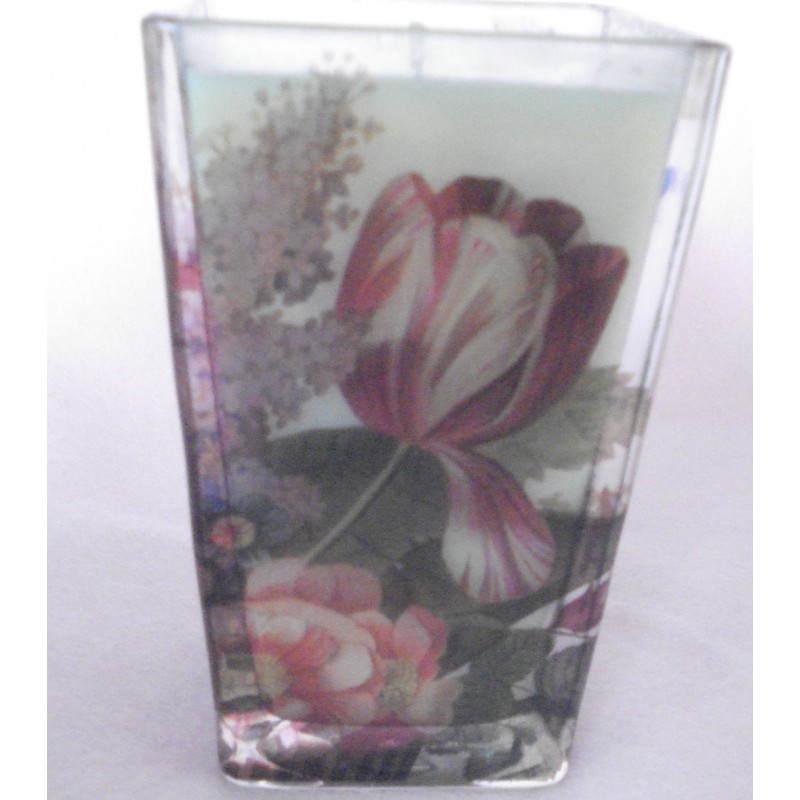 Bougie Verre Décoré "FLORAL"