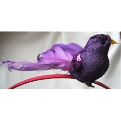 Oiseau violet sur pince