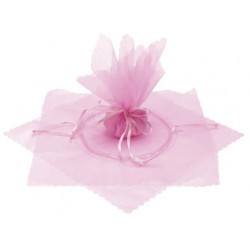 Bourse à dragées Organza Rose