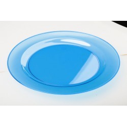 6 Assiettes rondes turquoise