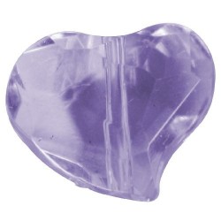 12 coeurs transparents Lilas