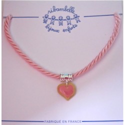 Collier " Coeur Rose"