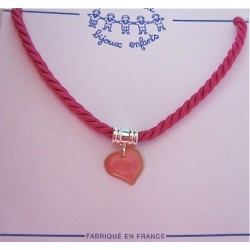 Collier " Coeur Rose"