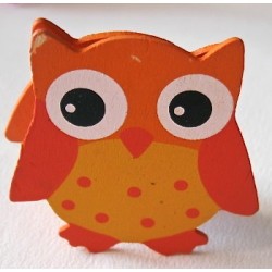 Pince mémo "Hibou orange"