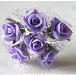 Bouquet 6 roses lilas