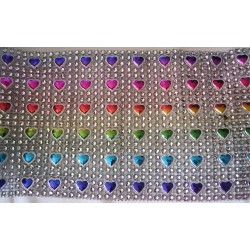 9m Ruban strass "Coeur" Arc...