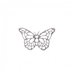 25 stickers papillon argent