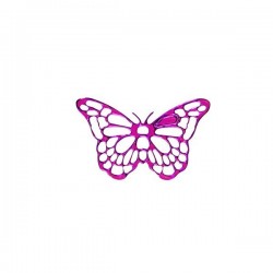 25 stickers papillon fuchsia