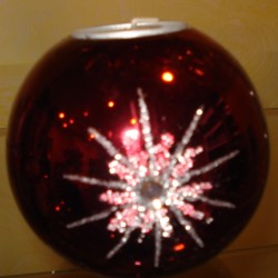 Bougie "Boule de Noël" Chauffe-plat