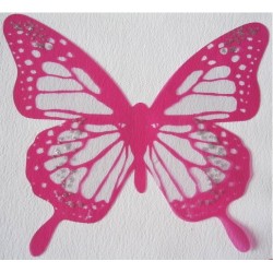 Sticker Papillon 3D  Rose