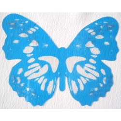 Sticker Papillon 3D  Bleu