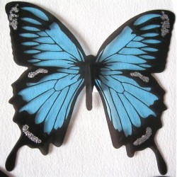 Sticker Papillon 3D  Bleu