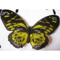 Sticker Papillon 3D  Jaune