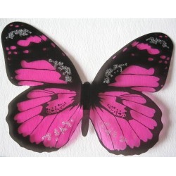 Sticker Papillon 3D  Rose