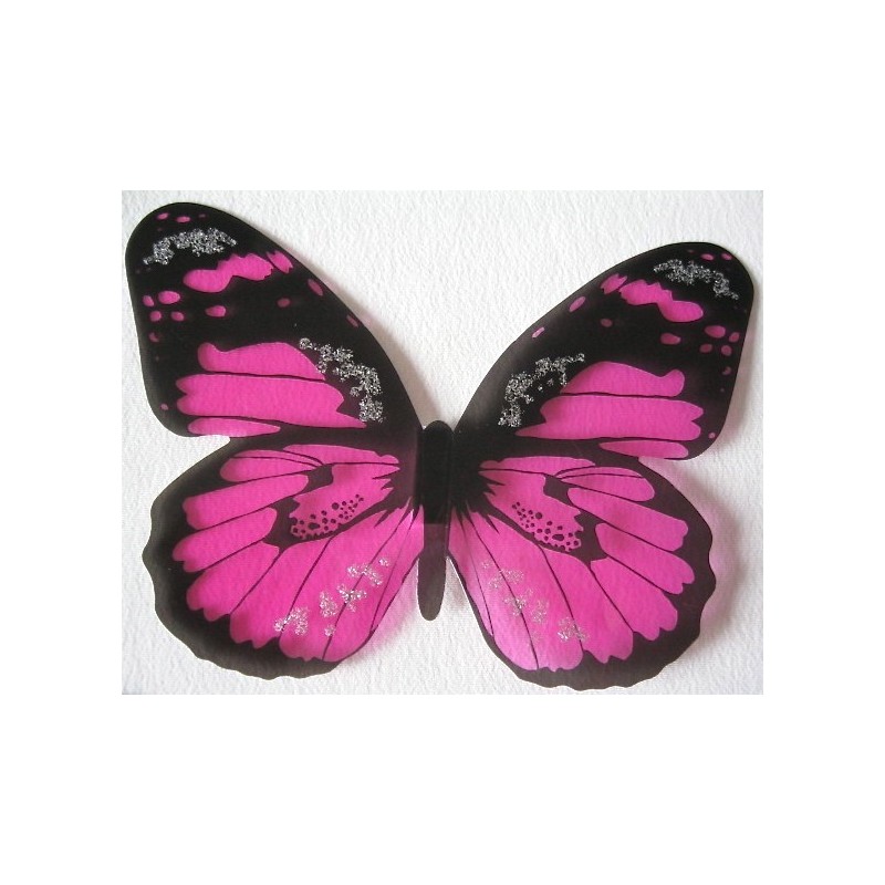 Sticker papillon rose deco 