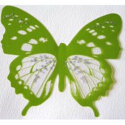 Sticker Papillon 3D  Vert