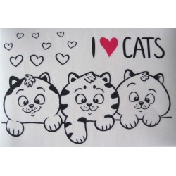 Sticker " I love Cats"